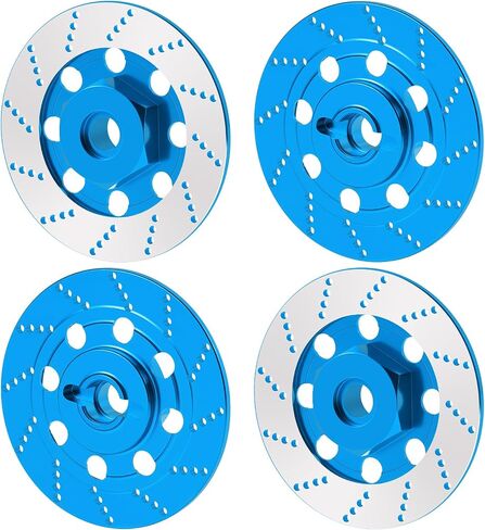 4PCS MORFUM RC Aluminum Alloy Hex Drift Wheels Rim Tires Hub Brake Disc Compatible with Sakura D4 AWD RWD 1/10 RC Drift Crawler Car Upgrade Parts (Pink) in Saudi Arabia