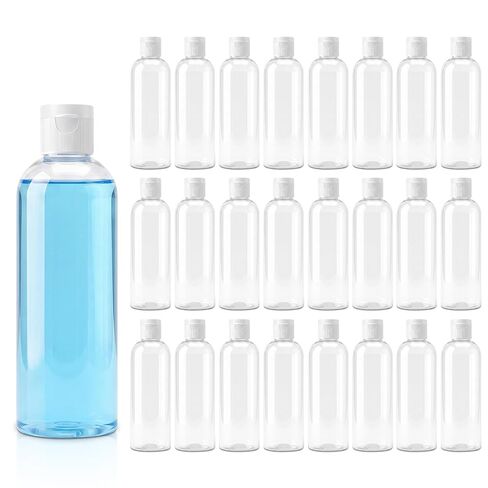 Trendbox 120ml/4oz Clear Plastic Empty Bottles with Flip Cap BPA-free Travel Containers for Shampoo, Lotions, Liquid Body Soap and Massage Oils - 12 Pack in Saudi Arabia