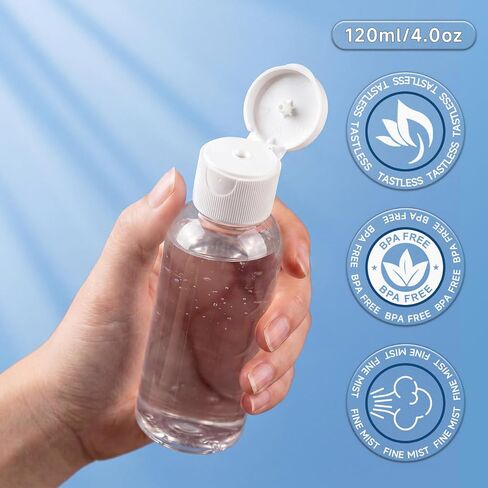 Trendbox 120ml/4oz Clear Plastic Empty Bottles with Flip Cap BPA-free Travel Containers for Shampoo, Lotions, Liquid Body Soap and Massage Oils - 12 Pack in Saudi Arabia