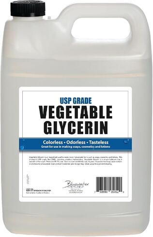 Vegetable Glycerin - 1 Gallon - All Natural, USP Grade - Premium Quality Liquid Glycerin, Excellent Emollient Qualities, Amazing Skin and Hair Benefits, DIY beauty products in Saudi Arabia
