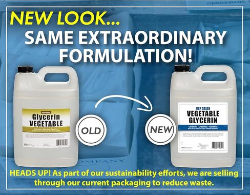 Vegetable Glycerin - 1 Gallon - All Natural, USP Grade - Premium Quality Liquid Glycerin, Excellent Emollient Qualities, Amazing Skin and Hair Benefits, DIY beauty products in Saudi Arabia