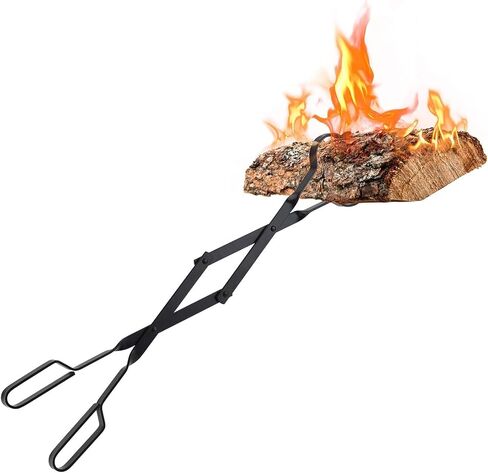 Log Grabber Fireplace Tongs Wood Fired Oven Tool Grill Camping Fire Pit Tool in Kuwait