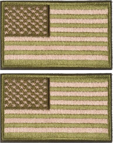 2 Pieces Tactical USA Flag Patch - Black & Gray American Flag US United States of America Military Uniform Emblem Patches in Saudi Arabia