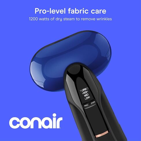 Conair 2-in-1 Handheld Steamer and Iron for Clothes, Turbo ExtremeSteam 1875W Garment Steamer and Clothing Iron,Black / Blue in Saudi Arabia