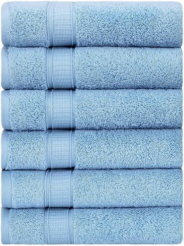 LA HAMMAM 3 Piece Towel Set - 1 Bath Towels, 1 Hand Towels, 1 Washcloths for Bathroom, College Dorm, Kitchen, Shower, Pool, Hotel, Gym & Spa | Soft & Absorbent Turkish Cotton Towel Sets, Aqua in Kuwait