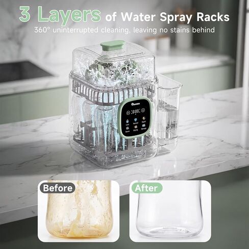 Portable Dishwasher Countertop, IAGREEA No Hookup Needed Mini dishwasher with 5 L Built-in Water Tank & Inlet Hose, 6 Programs, 360° Dual Spray, Extra Dry Function for Apartments/Camping/Dorms/RV in Saudi Arabia