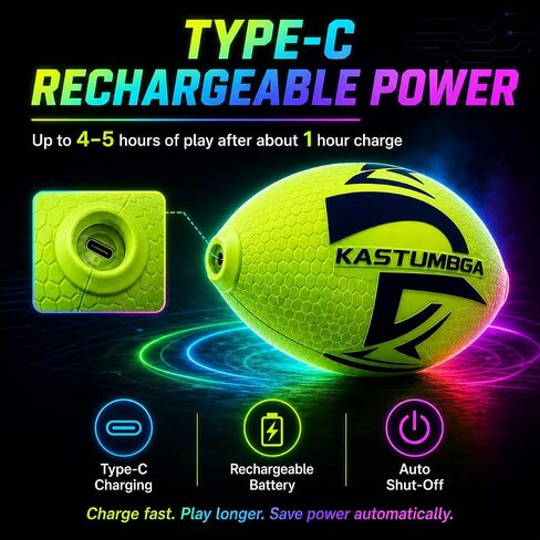 Light Up Football, Glow in the Dark Football for Kids, Soft Foam Ball in Kuwait