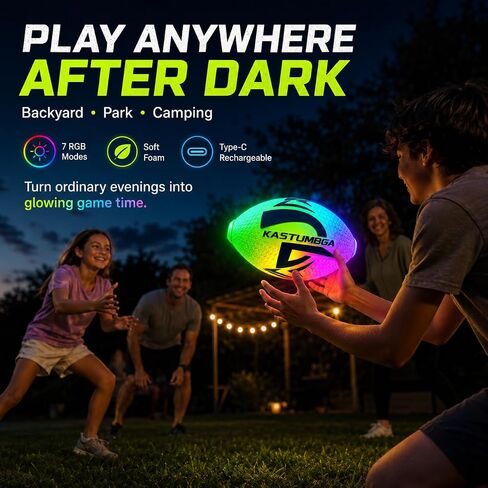 Light Up Football, Glow in the Dark Football for Kids, Soft Foam Ball in Kuwait