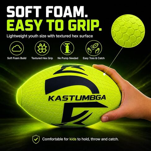Light Up Football, Glow in the Dark Football for Kids, Soft Foam Ball in Kuwait