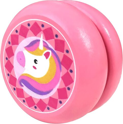 Chic U Wooden Looping Yoyo for Kids Beginners Auto Return Yoyos, No Tricks Needed, Eco Wood Unbreakable Toy Gift, Pink in Saudi Arabia