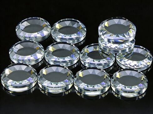 12-Pack Crystal Glass Pattern Weights for Sewing - Fabric Weights for Precision Dressmaking, Pattern Cutting & Crafting, Shatter-Resistant Sewing Accessories,2“ Diameter, 0.58" Thickness in Saudi Arabia
