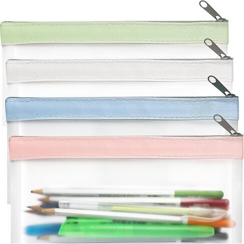 4 Pack Clear Pencil Pouch, Cute Pencil Case, Pencil Bag With Zipper in Kuwait