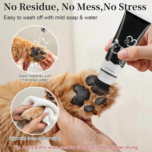 Nabance Pet Paw Print Paint for Dogs & Cats, Non-Toxic Keepsake, 2.54 fl oz in Kuwait