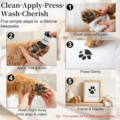 Nabance Pet Paw Print Paint for Dogs & Cats, Non-Toxic Keepsake, 2.54 fl oz in Kuwait