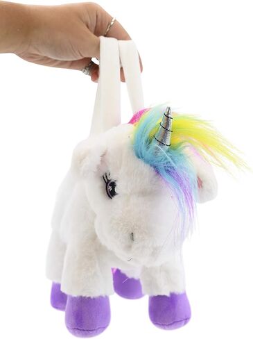 Unicorn Stuffed Animal for Kids (Poppy Purse) - Purple,rainbow,silver in Kuwait