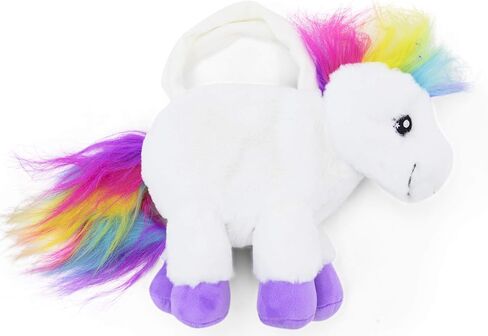 Unicorn Stuffed Animal for Kids (Poppy Purse) - Purple,rainbow,silver in Kuwait