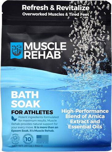 Natural Epsom Salts for Soaking for Pain-Muscle Recovery Bath Soak, Arnica and Essential Oils and Turmeric- Magnesium Soak Bath, Muscle Relief & Joint Soother, Foot Baths 29oz Muscle Rehab in Saudi Arabia