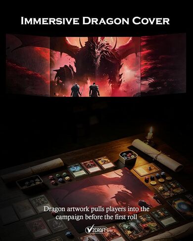 DM Screen for DND 5E, 4-Panel Tri-Fold Printed Quick Cheat Sheet in Saudi Arabia