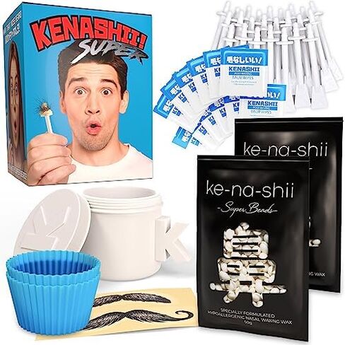 Nose Waxing Wax from Kenashii, 100g / 3.5 oz of Hypoallergenic Wax for Nasal Hair Removal, Specially Formulated to Never Get Brittle or Snap Off in Your Nose, Wipes and Applicators Sold Separately in Saudi Arabia