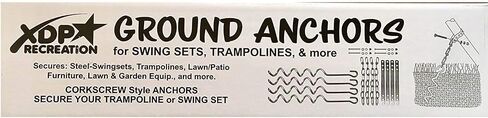XDP Recreation 70113 Swing Set, Trampoline, & Patio Furniture Metal Ground Anchor Kit Hardware,Bronze in Saudi Arabia