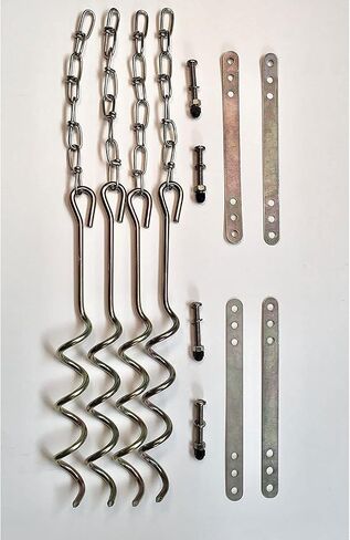 XDP Recreation 70113 Swing Set, Trampoline, & Patio Furniture Metal Ground Anchor Kit Hardware,Bronze in Saudi Arabia