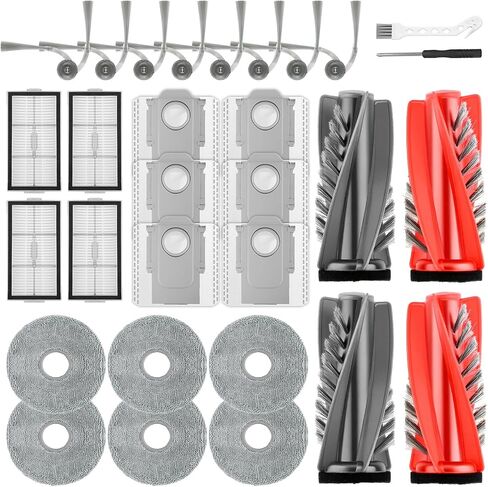 FFsign Replacement Parts Rolling Brush Compatible with Eufy RoboVac 11S, 15C, 30, 30C, 12, 35C 15T, 11S MAX, 15C MAX, 30C MAX, G30 Robotic Vacuum Cleaner, 3 Pack Roller Brush with 1 Brush in Kuwait