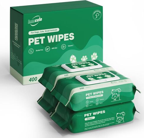 400 Unscented Dog Wipes for Paws and Butt Large Thick Puppy Wipes for Dogs Face and Body Dog Wipes Cleaning Deodorizing Cat Wipes Cleaning Fur and Butt Big Doggie Wipes Doggy Wipes Bum Dog Ear Wipes in Kuwait
