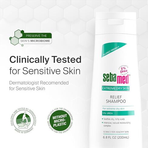 SEBAMED Extreme Dry Skin Relief Treatment Shampoo with 5% Urea for Dry Itchy Scalp (200mL) in Kuwait