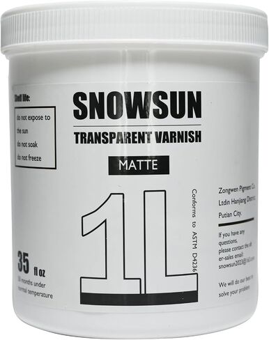 SNOWSUN Matte Varnish 1L for Acrylic Paint Non-Yellowing Sealer in Saudi Arabia