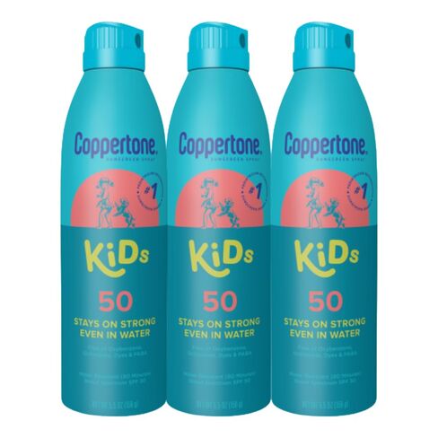 Coppertone SPORT Kids Sunscreen Spray SPF 50, Water Resistant, Continuous Spray Sunscreen for Kids, Broad Spectrum Sunscreen SPF 50, 5.5 Oz Spray in Saudi Arabia