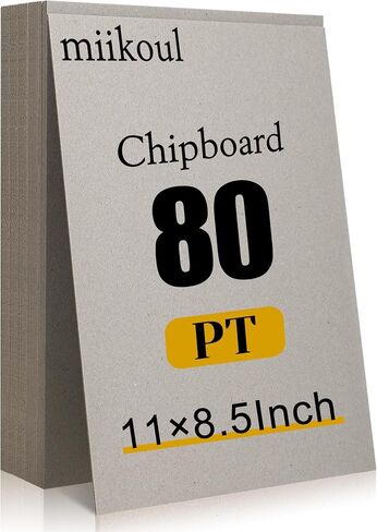 24 Pcs Gray chipboard Sheets 8.5 x 11, 80PT Heavy Duty Cardboard Sheets in Saudi Arabia