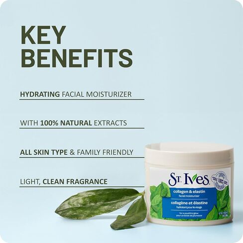 St. Ives Collagen and Elastin Facial Moisturizer For Renewing (Paraben Free/Dermatologist Tested/Cruelty Free), 10 Ounce (Pack of 4) in Kuwait