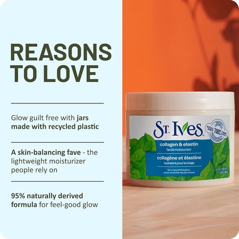 St. Ives Collagen and Elastin Facial Moisturizer For Renewing (Paraben Free/Dermatologist Tested/Cruelty Free), 10 Ounce (Pack of 4) in Kuwait