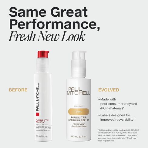 Paul Mitchell Round Trip Curl Defining Serum, Reduces Drying Time For Faster Styling, For Wavy + Curly Hair, 6.8 oz. in Saudi Arabia
