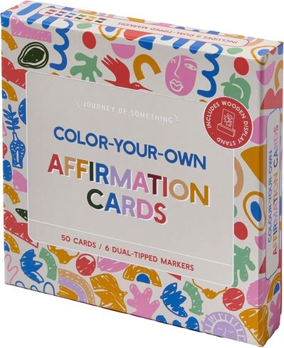 MindfulArt Color Your Own Affirmation Cards - Positivity Kit with Markers in Saudi Arabia