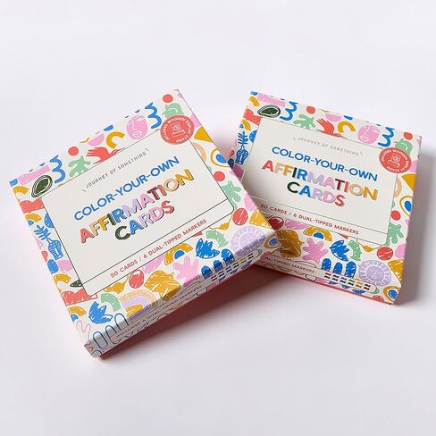 MindfulArt Color Your Own Affirmation Cards - Positivity Kit with Markers in Saudi Arabia