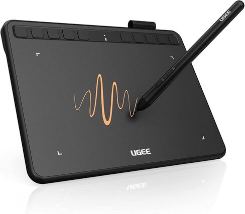UGEE S640 Graphics Drawing Tablet, Digital Draw Art Pad with Pen Battery-Free Stylus Tilt Function 8192 Levels Pressure Sensitivity 10 Express Keys for Mac, Windows PC and Android in Kuwait
