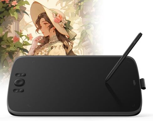 UGEE S640 Graphics Drawing Tablet, Digital Draw Art Pad with Pen Battery-Free Stylus Tilt Function 8192 Levels Pressure Sensitivity 10 Express Keys for Mac, Windows PC and Android in Kuwait