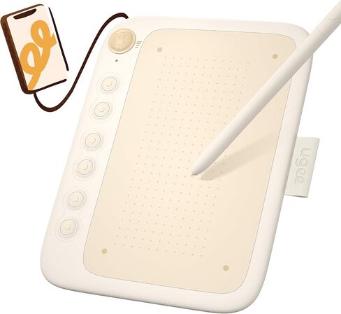UGEE S640 Graphics Drawing Tablet, Digital Draw Art Pad with Pen Battery-Free Stylus Tilt Function 8192 Levels Pressure Sensitivity 10 Express Keys for Mac, Windows PC and Android in Kuwait