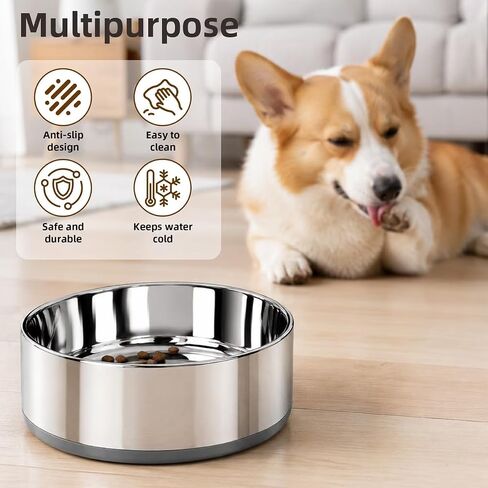 Casfuy Heavy Duty Triple-Wall Insulated Stainless Steel Dog & Cat Bowl, Small: 1-L/ 4.2-Cups in Saudi Arabia