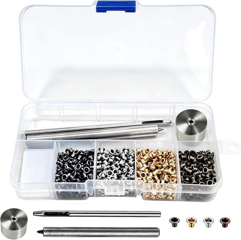 2mm Mini Grommet Kit, 800Pcs Metal Eyelets with 3 Install Tools, 4 Colors in Saudi Arabia