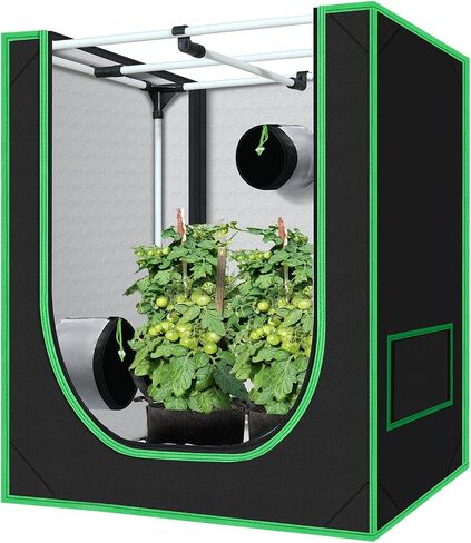 2x2 Grow Tent, 24"x24"x36" 600D Mylar Hydroponic Growing Tents for Plants Inside Reflective Grow Tent Growing Room Hydroponic System in Kuwait