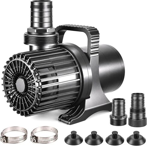 WaterRebirth 100W 1700 GPH Pond Pump, Ultra Quiet Heavy Duty Submersible Water Pump for Koi Ponds, Fountains, Aquariums & Waterfalls, 20.3 ft Power Cord, UL Listed in Kuwait