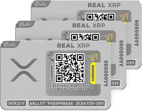 Ballet XRP Cold Storage Wallet Card 3-Pack - Stainless Steel, Offline in Kuwait