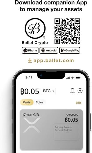 Ballet XRP Cold Storage Wallet Card 3-Pack - Stainless Steel, Offline in Kuwait