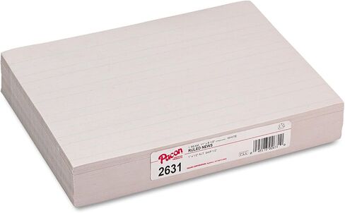 Pacon 2631 Skip-A-Line Ruled Newsprint Paper, 30 lbs., 11 x 8-1/2, White, 500 Sheets/Pack in Saudi Arabia