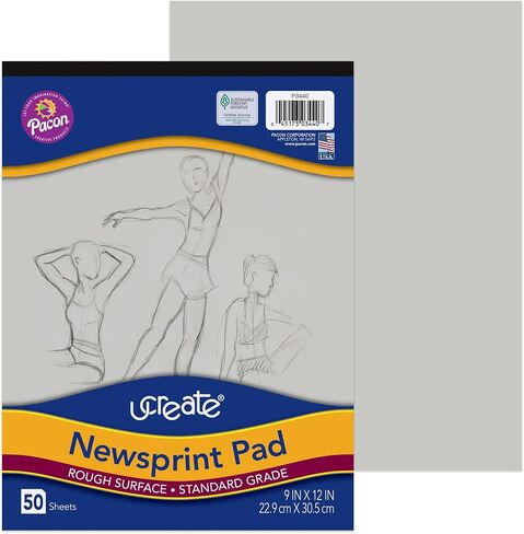 UCreate Newsprint Pad, White, 9" x 12", 50 Sheets in Kuwait