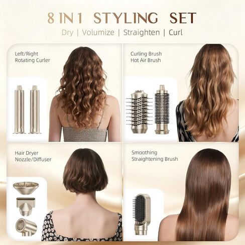 DORISILK Hair Dryer Brush Blow Dryer Brush in One 4 in 1, Hair Brush Blow Dryer 1000W Heating, Round Blowout Brush Hair Dryer and Styler Volumizer One Step for Short/Med/Long Hair Anti-Frizz in Kuwait
