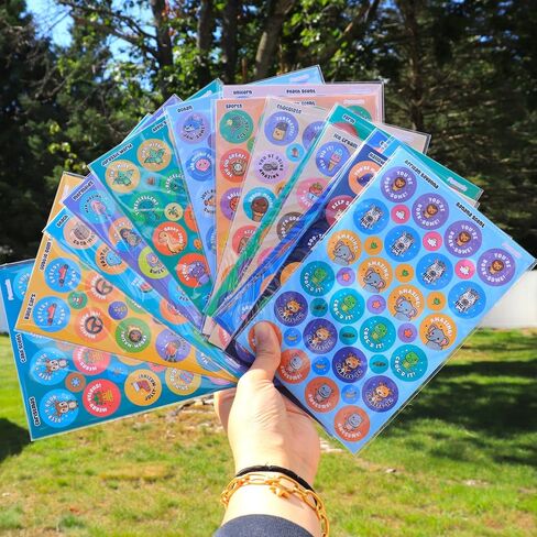 1700 PCS Smelly Scratch and Sniff Stickers by Puraesla - Kids Classroom Rewards with 15 Scents, Fun Scented Stickers for Teachers, Prizes, Motivational Incentive, Back to School Supplies in Saudi Arabia