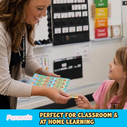 1700 PCS Smelly Scratch and Sniff Stickers by Puraesla - Kids Classroom Rewards with 15 Scents, Fun Scented Stickers for Teachers, Prizes, Motivational Incentive, Back to School Supplies in Saudi Arabia